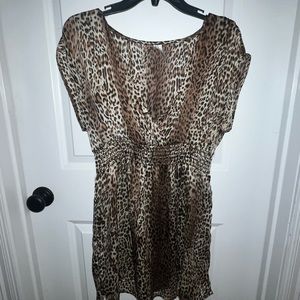 Leopard bathing suit cover up